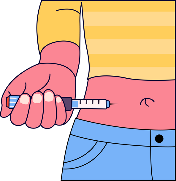 Insulin being injected